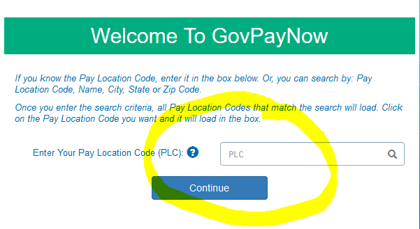 Gov Pay Instructions